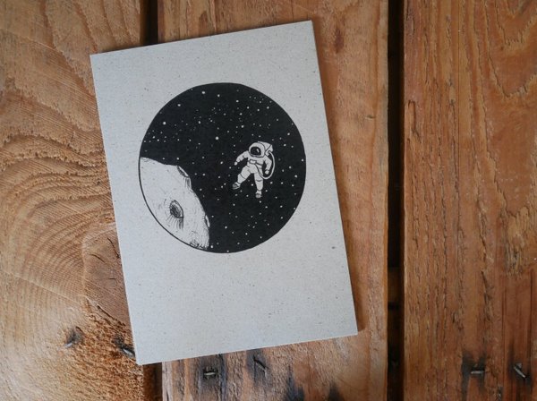 Postkarte - Fly me to the moon