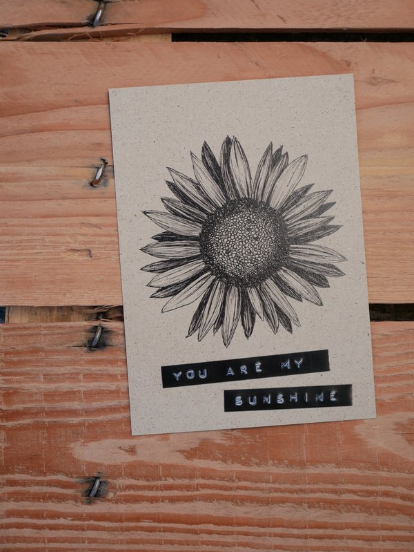 Graspapierkarte - You are my sunshine